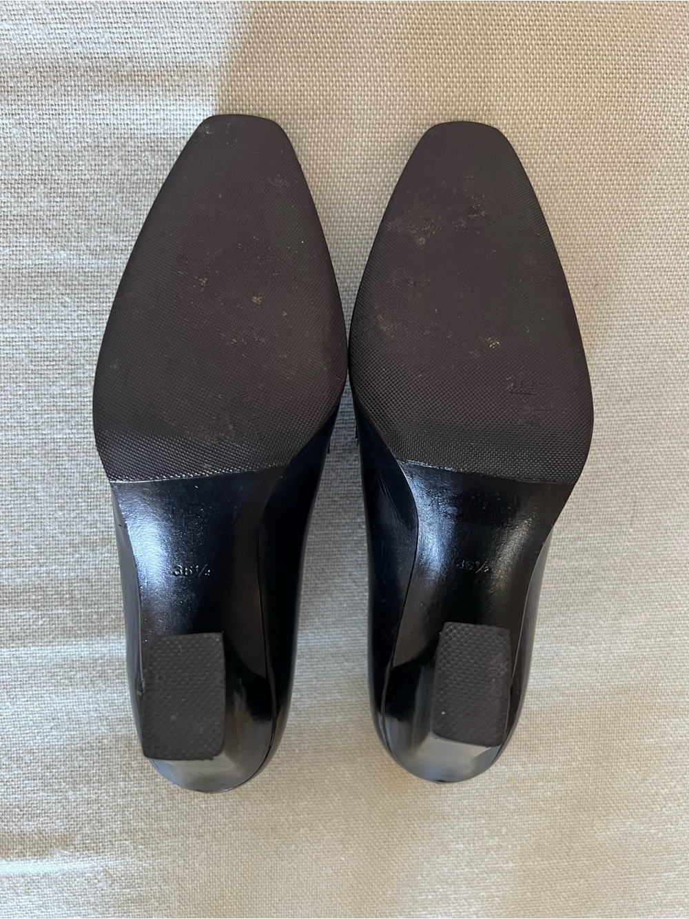 Cesare Paciotti Black Leather Slip-On Heels with Silver Chain Detail in - Picture 5 of 6